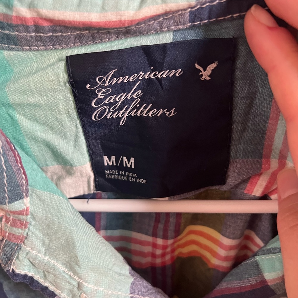 American Eagle Plaid Button Up - Picture 3 of 3